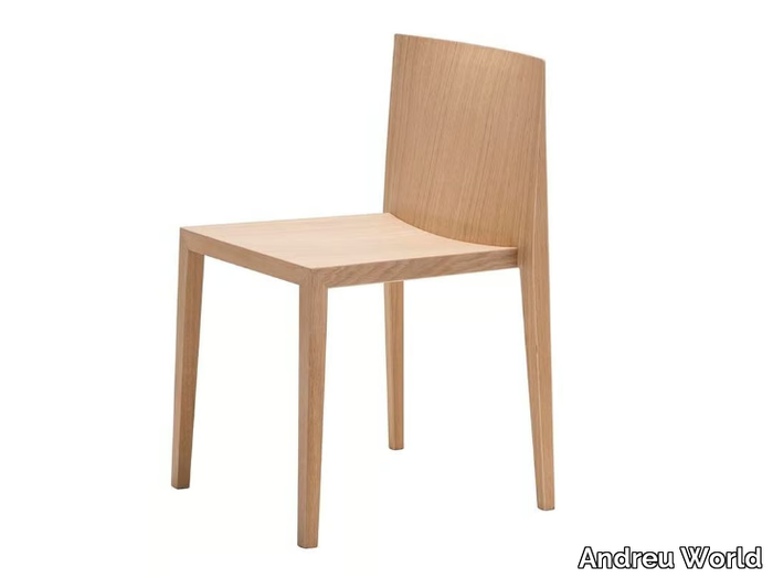 SAIL WOOD SI1248 - Stackable oak chair _ Andreu World