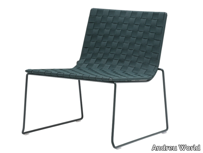 TRENZA BU0702 - Sled base garden polypropylene easy chair _ Andreu World