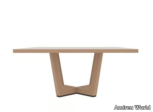 UVES ME3662 / ME3663 - Square oak dining table _ Andreu World