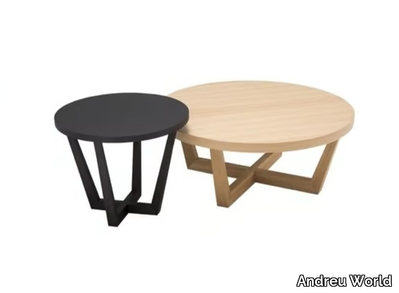 UVES ME3686 / ME3687 - Low round oak coffee table _ Andreu World