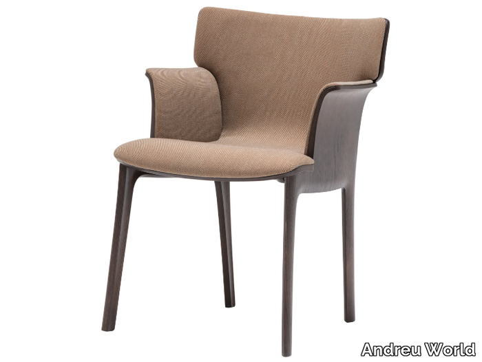 ADELA REX SO1410 - Oak chair with armrests _ Andreu World