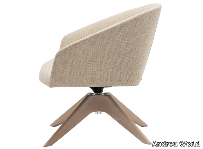 BRANDY BU3017 - Swivel fabric easy chair with armrests _ Andreu World