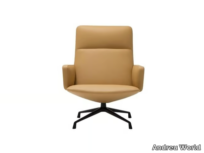 CAPRI LOUNGE BU1693 - Armchair with 4-spoke base high-back _ Andreu World