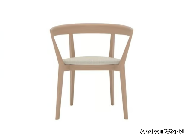 CAROLA SO0908 - Wooden chair with integrated cushion _ Andreu World