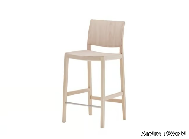 DUOS BQ2757 - High wooden stool _ Andreu World