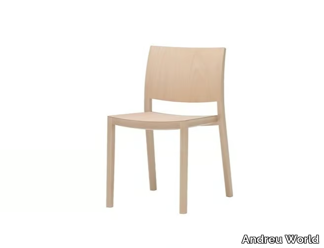 DUOS SI2750 - Stackable wooden chair _ Andreu World