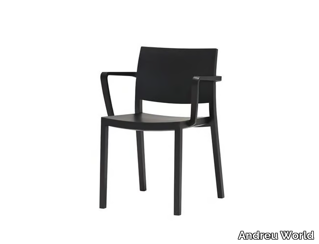 DUOS SO2751 - Wooden chair with armrests _ Andreu World