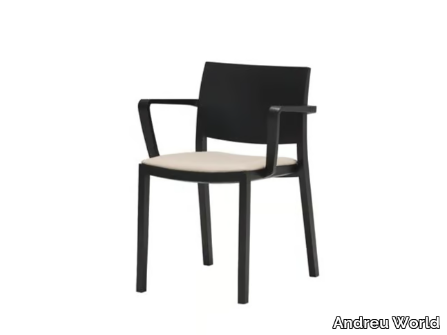 DUOS SO2753 - Wooden chair with integrated cushion _ Andreu World