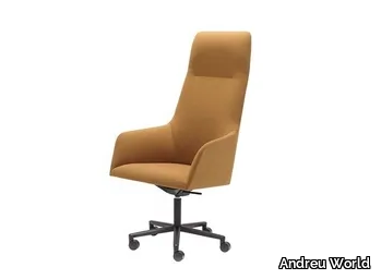 ALYA EXECUTIVE SO1472 - Height-adjustable office chair with castors with 5-Spoke base _ Andreu World