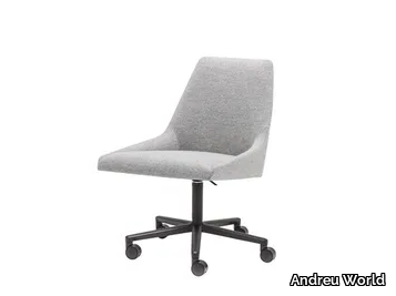 ALYA SI1557 - Upholstered office chair with castors with 5-Spoke base _ Andreu World