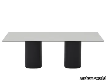 SOLID OUTDOOR ME17402 - Rectangular table with thermo-polymer base _ Andreu World