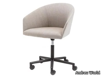 BRANDY SO3002 - Swivel office chair with castors with 5-Spoke base _ Andreu World