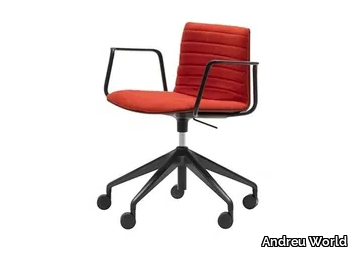 FLEX CHAIR SO1311 - Height-adjustable office chair with castors with 5-Spoke base _ Andreu World