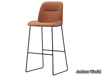 NUEZ BQ2766 - BQ2767 - Sled base upholstered barstool _ Andreu World