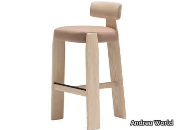 ORU BQ2274 - High ash stool with integrated cushion _ Andreu World