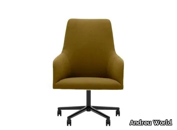 ALYA EXECUTIVE SO1480 - Height-adjustable office chair with castors with 5-Spoke base _ Andreu World