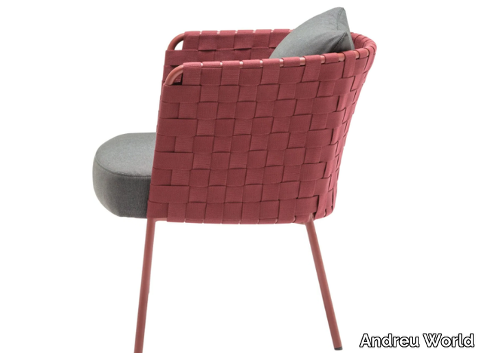 MARINA BU0288 - Aluminium easy chair with armrests _ Andreu World