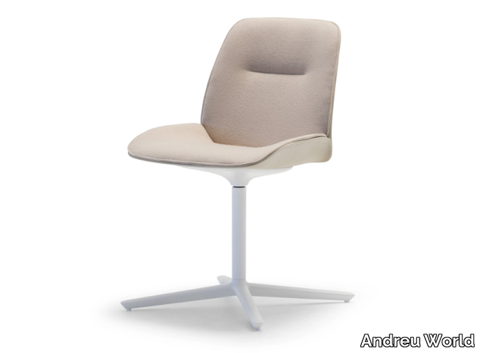 NUEZ SI2786 - Upholstered with 4-spoke base chair _ Andreu World