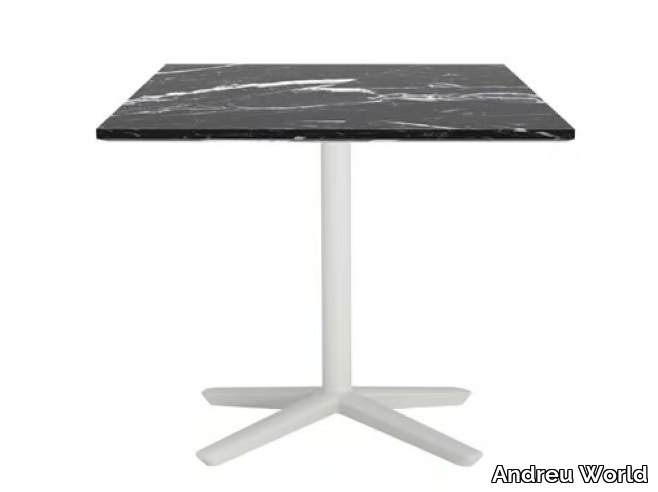 QUATTRO OCCASIONAL MARBLE SQUARE - Square low marble coffee table _ Andreu World