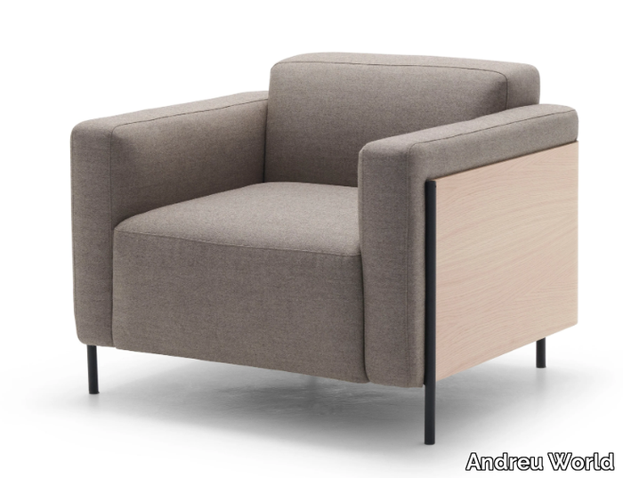 RAP BU1135 - Upholstered armchair with armrests _ Andreu World