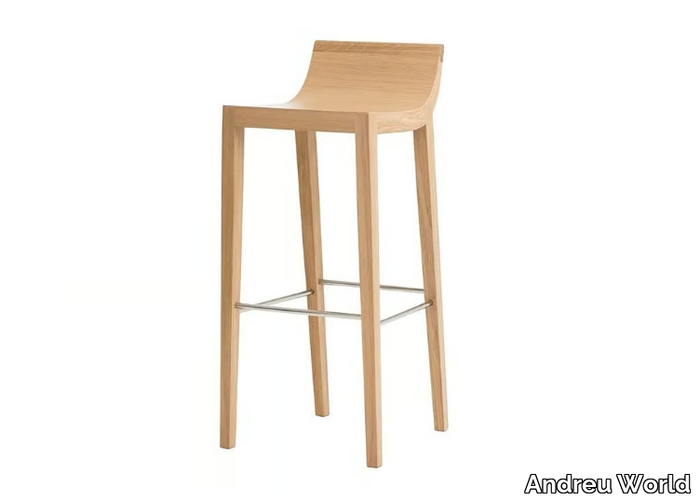 RDL BQ7296 - High wooden stool _ Andreu World