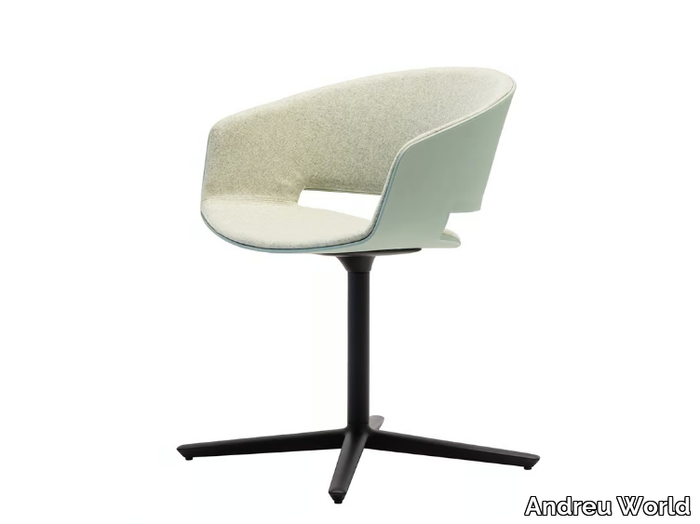 RONDA SO0430 - Swivel upholstered with 4-spoke base chair _ Andreu World