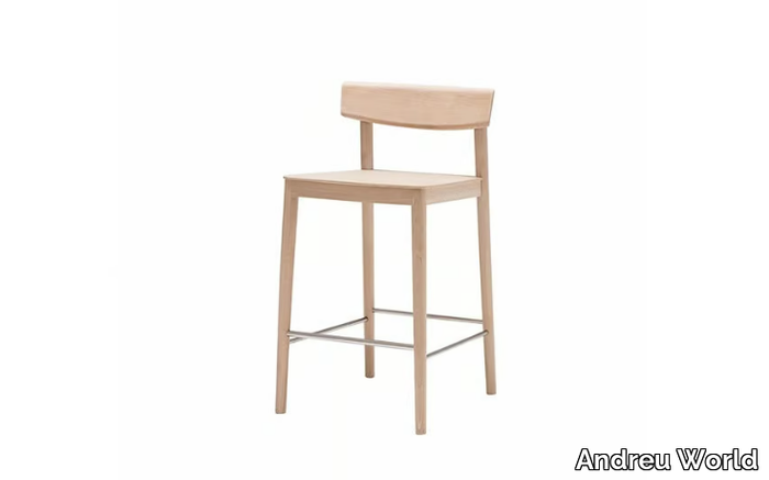 SMART BQ0651 - High stool with footrest with back _ Andreu World