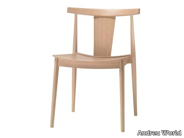 SMILE SI0325 - Stackable beech chair open back _ Andreu World