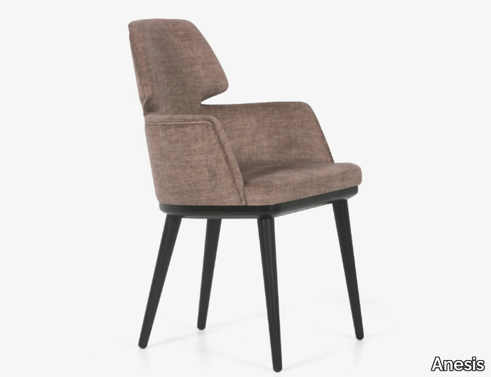 ABATA - Fabric chair with armrests _ Anesis