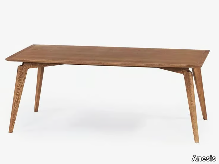 HUBO - Rectangular solid wood dining table _ Anesis