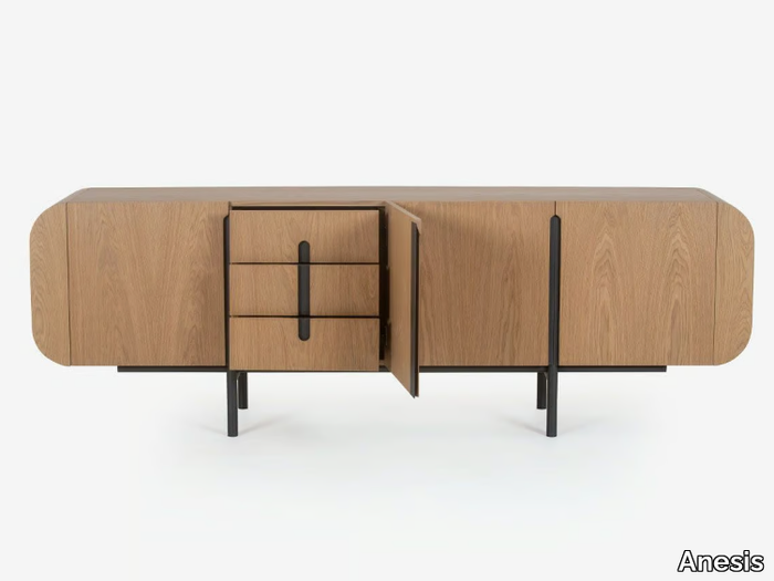 OM - Solid wood sideboard with drawers _ Anesis