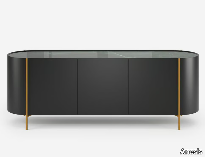 RIVANO - Ceramic and MDF sideboard with doors _ Anesis