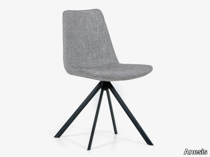 ALONA - Trestle-based fabric chair _ Anesis