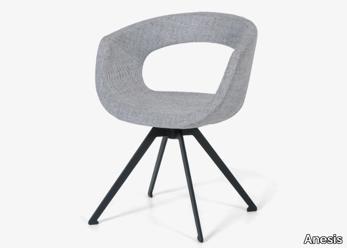 HOLLA - Trestle-based fabric chair _ Anesis