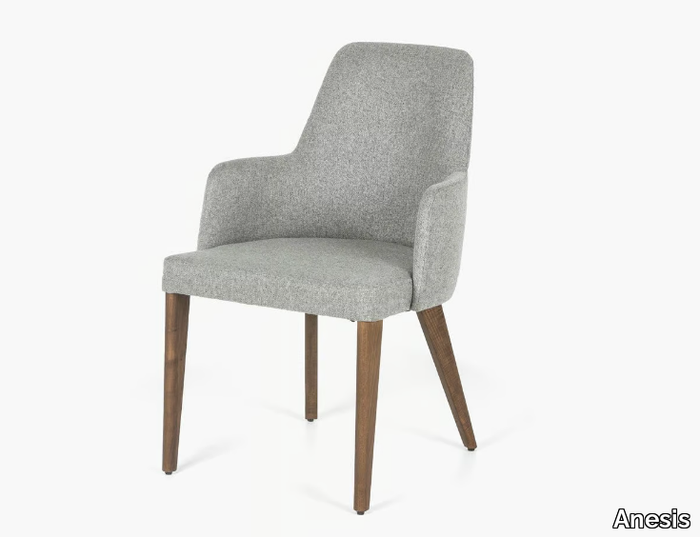 FLEA - Fabric restaurant chair with armrests _ Anesis