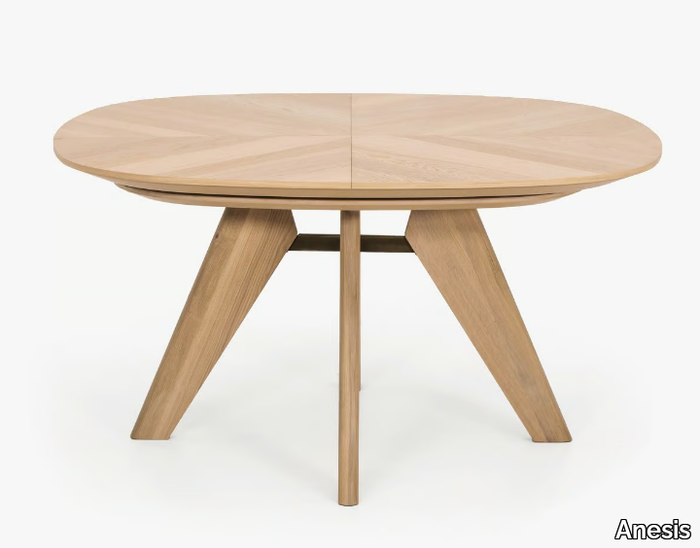 MAIDO SQUIRCLE - Extending solid wood dining table _ Anesis