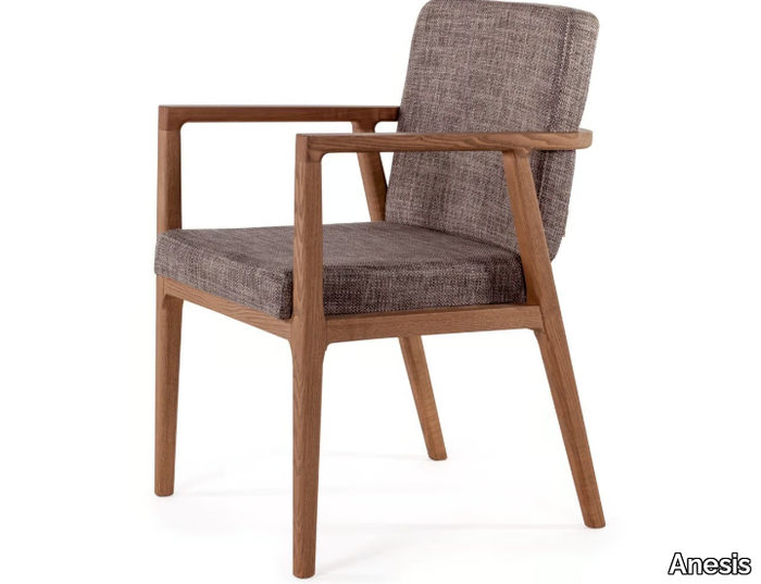 MORONA - Upholstered chair with armrests _ Anesis