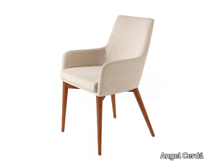 4048 - Fabric chair with armrests _ Angel Cerdá