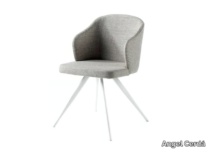 4056 - Fabric chair with armrests _ Angel Cerdá