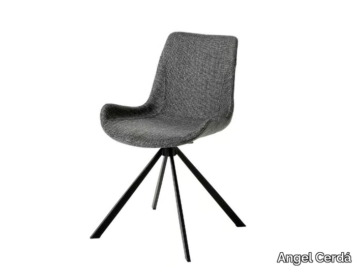 4071 - Swivel trestle-based fabric chair _ Angel Cerdá