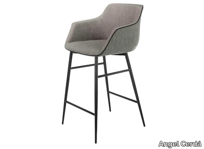 4089 - Fabric stool with armrests _ Angel Cerdá