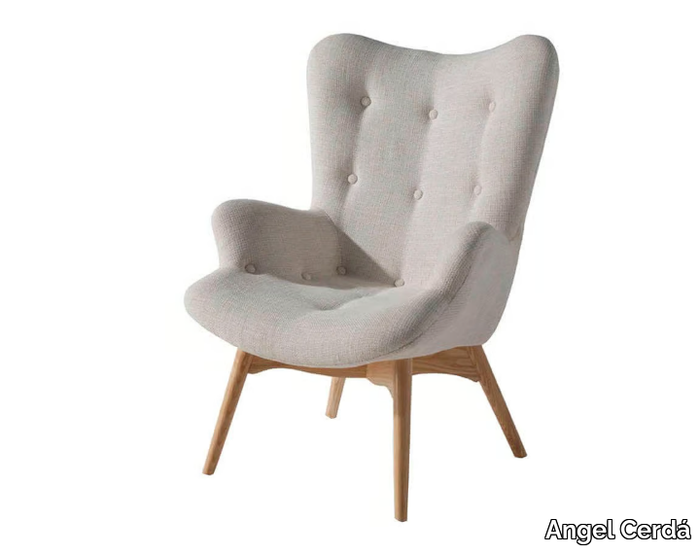 5023 - Tufted fabric armchair with armrests _ Angel Cerdá