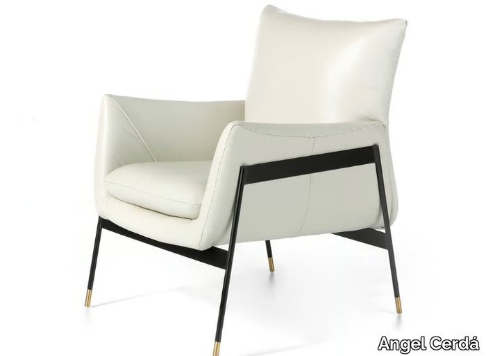 5042 - Leather armchair with armrests _ Angel Cerdá