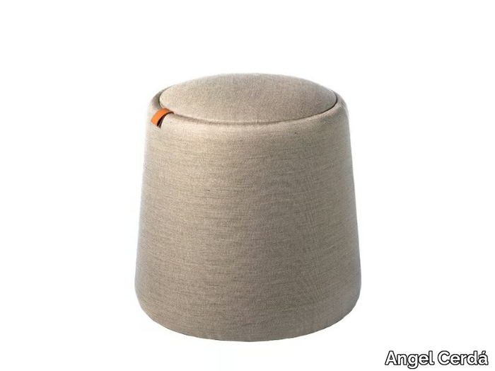 5073 - Storage upholstered round fabric pouf _ Angel Cerdá