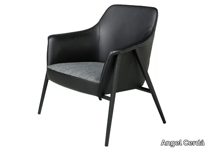 5080 - Imitation leather easy chair with armrests _ Angel Cerdá