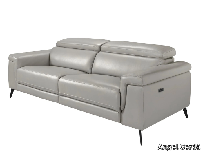 6108 - 3 seater leather sofa with electric motion _ Angel Cerdá