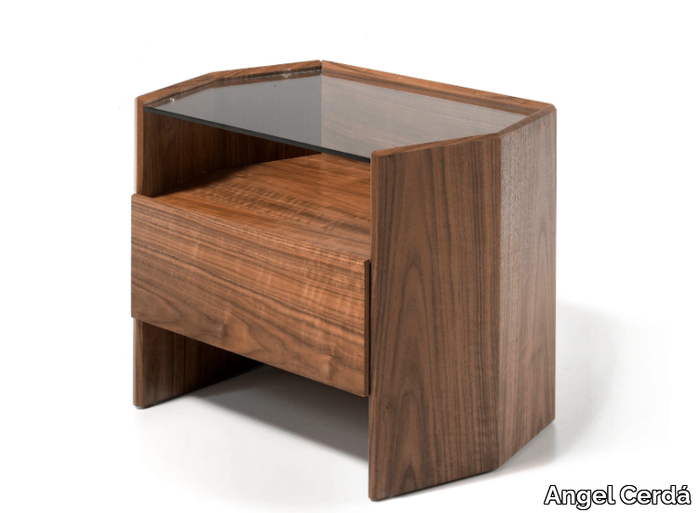 7072 - Walnut bedside table _ Angel Cerdá