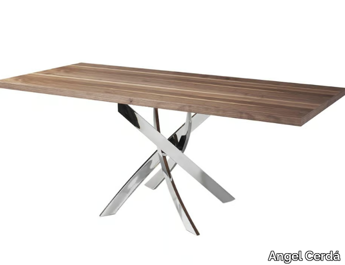 1061.02 - Rectangular steel and wood living room table _ Angel Cerdá