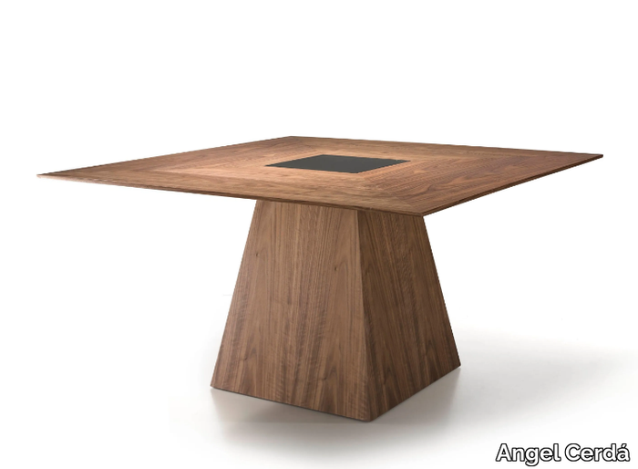 1079 - Square walnut dining table _ Angel Cerdá