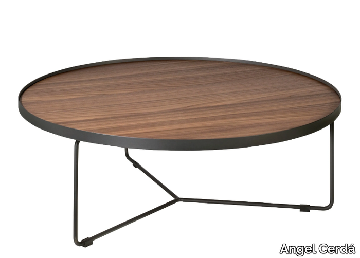 2006 - Low round walnut coffee table _ Angel Cerdá